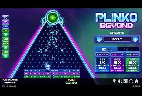 Plinko Beyond gameboard