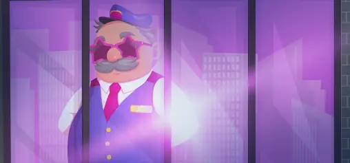 Man behind a window